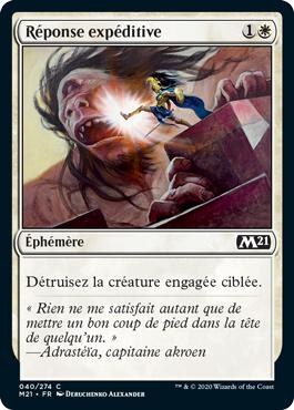 Réponse expéditive - Core Set 2021