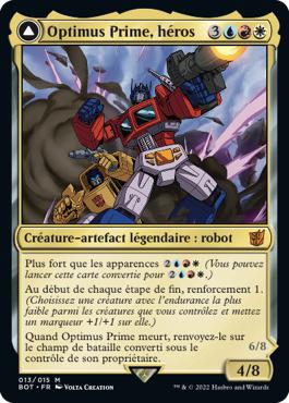Optimus Prime, héros -> Optimus Prime, chef des Autobots - La Guerre Fratricide Transformers Cards
