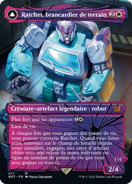 Ratchet, brancardier de terrain -> Ratchet, coureur de sauvetage - La Guerre Fratricide Transformers Cards