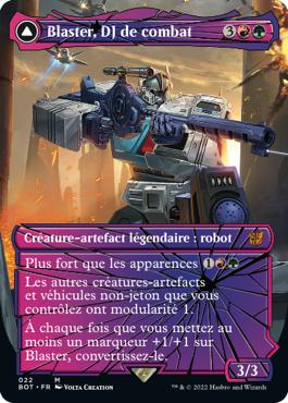 Blaster, DJ de combat -> Blaster, booster de moral - La Guerre Fratricide Transformers Cards