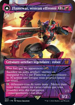 Flamewar, vétéran effronté -> Flamewar, agent débrouillard - La Guerre Fratricide Transformers Cards