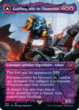 Goldbug, allié de l'Humanité -> Goldbug, éclaireur bagarreur - La Guerre Fratricide Transformers Cards