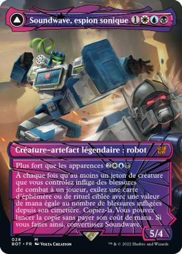 Soundwave, espion sonique -> Soundwave, capitaine supérieur - La Guerre Fratricide Transformers Cards