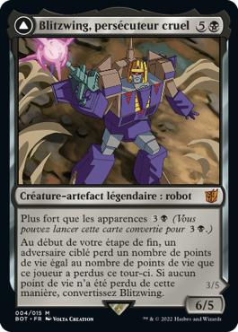 Blitzwing, persécuteur cruel -> Blitzwing, assaillant évolutif - La Guerre Fratricide Transformers Cards