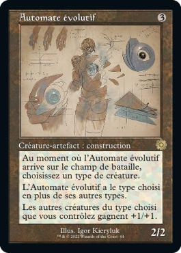 Automate évolutif - La Guerre Fratricide Artefacts Retro