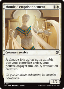 Momie d'emprisonnement - Aetherdrift Commander
