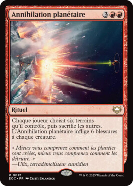 Annihilation planétaire - Aux portes des Eternités Commander
