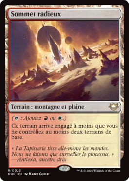 Sommet radieux - Aux portes des Eternités Commander