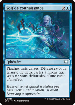 Soif de connaissance - Aux portes des Eternités Commander