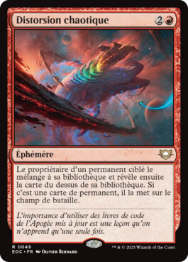 Distorsion chaotique - Aux portes des Eternités Commander