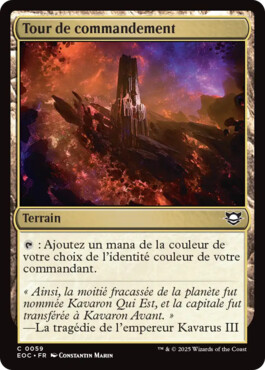 Tour de commandement - Aux portes des Eternités Commander
