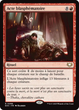 Acte blasphématoire - Aux portes des Eternités Commander