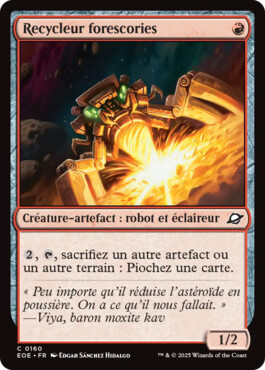 Recycleur forescories - Aux portes des Eternités
