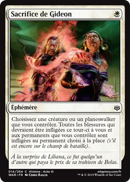 Sacrifice de Gideon - La Guerre des Planeswalkers