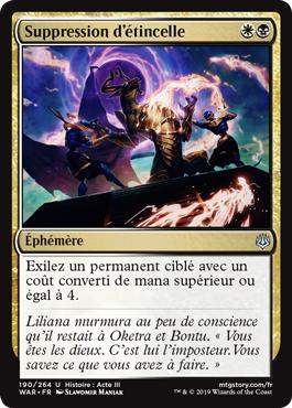 Suppression d'étincelle - La Guerre des Planeswalkers