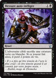 Blessure auto-infligée - Les dragons de Tarkir