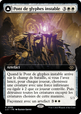 Pont de glyphes instable -> Glyphe errant trombesable - Les cavernes oubliées d'Ixalan