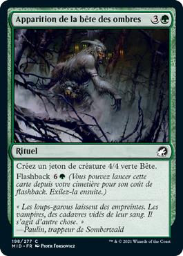 Apparition de la bête des ombres - Innistrad : Chasse de Minuit