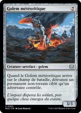 Golem météoritique - L'invasion des machines Commander