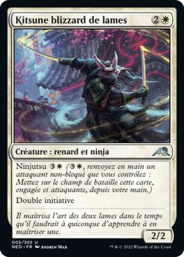 Kitsune blizzard de lames - Kamigawa : dynastie Néon