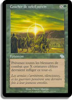 Coucher de soleil serein - Jugement