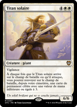 Titan solaire - Les hors-la-loi de Croisetonnerre Commander