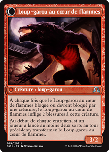 Loup-garou au cœur de flammes - Ténèbres sur Innistrad