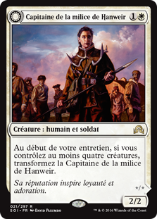 Capitaine de la milice de Hanweir -> Chef de culte du Val d'Orient - Ténèbres sur Innistrad