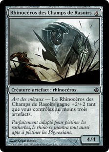 Rhinocéros des Champs de Rasoirs - Mirrodin assiégé