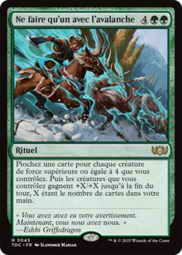 Ne faire qu'un avec l'avalanche - Tarkir : la tempête des dragons Commander