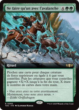 Ne faire qu'un avec l'avalanche - Tarkir : la tempête des dragons Commander