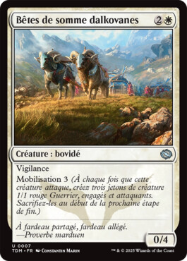 Bêtes de somme dalkovanes - Tarkir : la tempête des dragons