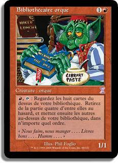 Bibliothécaire orque - Spirale Temporelle (cartes décalées dans le temps)