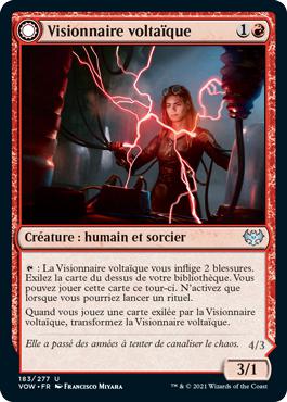 Visionnaire voltaïque -> Berserker survoltée - Innistrad : noce écarlate