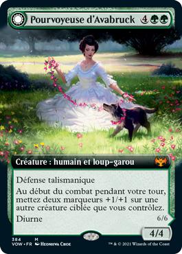 Pourvoyeuse d'Avabruck -> Maîtresse-chasseuse de Cerclecreux - Innistrad : noce écarlate