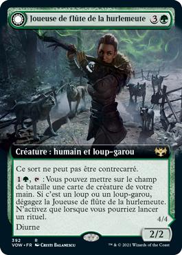 Joueuse de flûte de la hurlemeute -> Hurleuse de chant sauvage - Innistrad : noce écarlate