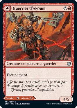 Guerrier d'Akoum // Crocs d'Akoum - Renaissance de Zendikar