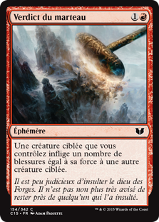 Verdict du marteau - Commander 2015