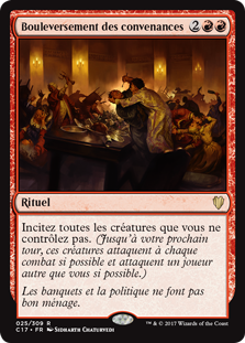 Bouleversement des convenances - Commander 2017