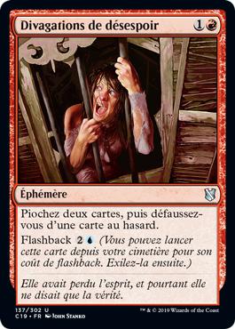 Divagations de désespoir - Commander 2019