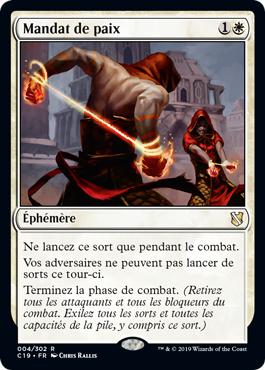 Mandat de paix - Commander 2019