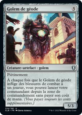 Golem de géode - Commander Légendes : la bataille de la Porte de Baldur