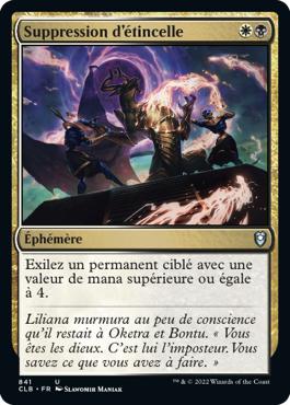 Suppression d'étincelle - Commander Légendes : la bataille de la Porte de Baldur