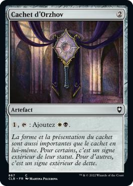 Cachet d'Orzhov - Commander Légendes : la bataille de la Porte de Baldur