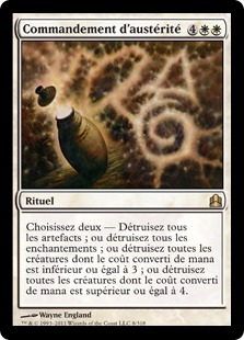 Commandement d'austérité - Magic: The Gathering-Commander