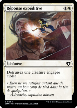 Réponse expéditive - Commander Masters