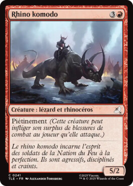 Rhino komodo - Avatar, le dernier maître de l'air Eternal