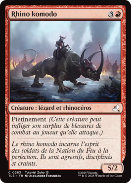 Rhino komodo - Avatar, le dernier maître de l'air Eternal